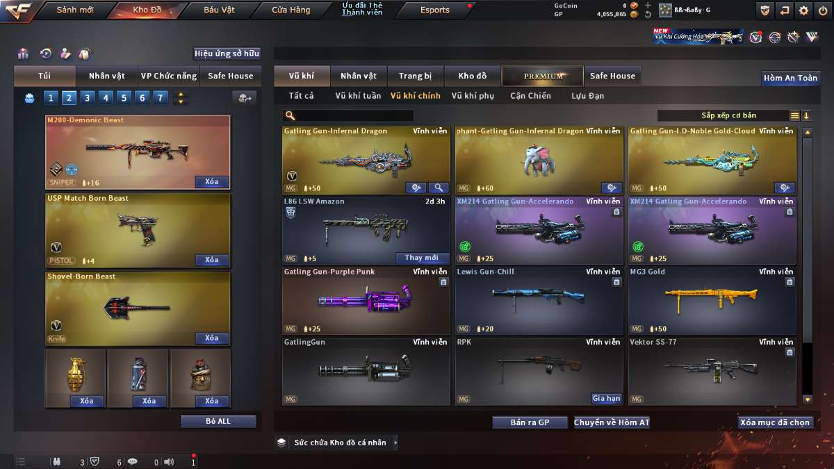 shop acc cf uy tin gia re
